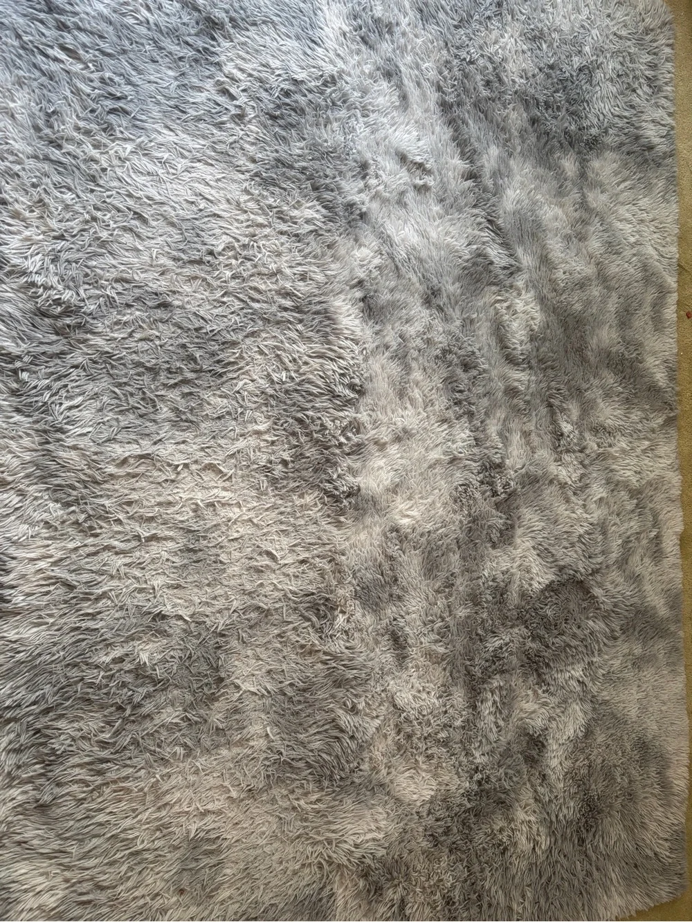 Plush Gray Faux Fur Area Rug - Soft Shag Home Accent 60x80inch